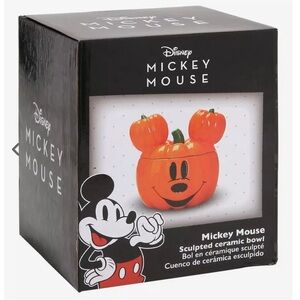 Halloween Disney Mickey Mouse Pumpkin Ceramic Candy Bowl